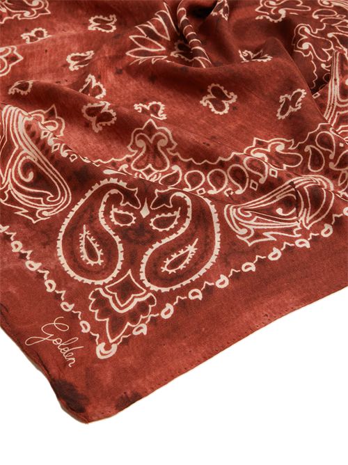 Foulard rosso bordeaux con motivo paisley Golden Goose | GUP01053.P000667.40385SPICED APPLE